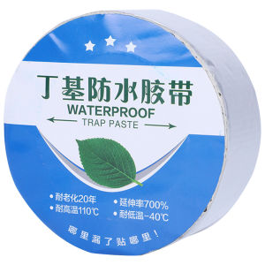 【HOSPORT】Aluminum Foil Butyl Tape Waterproof Sealant Tape Self Adhesive Butyl Tape Butyl Sealant Tape for Pipes Patch Holes