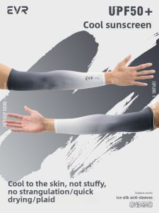 evr | Ice Silk Cycling Arm Covers UV Protection Quick Dry Breathable Men Women Driving Hand Sleeve Summer Ice Sleeve EVR Brand