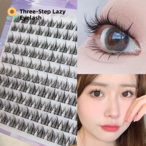 MONLEYTA | Natural Looking Fake Eyelashes Womens Sunflower Lazy Three-step Fairy Hair 10 Rows Self-adhesive Segmented Glued On