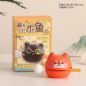 Tlife Force Office Desk Decoration Small Wooden Fish Stress Relief Cute Creative Resin Desktop Decorations for Living Room