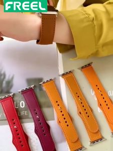 Leather Strap For Apple Watch Band 49Mm 45mm 44Mm 40Mm 41Mm 42Mm 38Mm Wrist Belt Watchband Bracelet smart watch Series ultra 8 7 3 4 5 6 2 1 SE