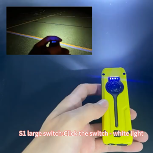 New Strong Magnetic Three-Color High-Intensity Flashlight  Stainless Steel Ultra-Thin Shell  High Lumen and Extra Long Battery Life  White Yellow Purple Lighting  Multi-purpose Portable Torch for Outdoor  Emergency  Home Maintenance & Night Use