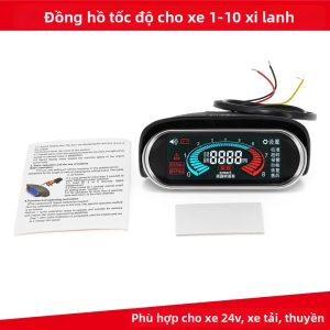 RYSJM | Đồng Hồ Đo Tốc Độ Vòng Quay Kỹ Thuật Số LCD Đa Năng Có Báo Động Cho Động Cơ Diesel 1-10 Xi Lanh Dùng Cho Ô Tô Xe Máy Xe Tải