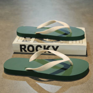 Casual Mens Summer Thong Slippers Anti-Slip Thick Bottom Sandals Beachwear Flat Heel PVC Fiber Upgraded Rubber Sole Shoes