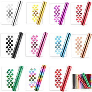 5Mx15CM 1 Roll Heat Activated Foil Hot Stamping Foil Paper Foil Holographic Heat Foil Transfer Sheets for DIY Crafts