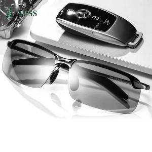 YPSS กรอบเล็กสแควร์ตำรวจแว่นกันแดดสำหรับผู้ชายกลางวันและกลางคืน P Olarized Night Vision ไดรฟ์อาทิตย์แว่นตาสำหรับสุภาพบุรุษ Photochromic แฟชั่นเวอร์ชั่นเกาหลี