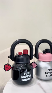 Homme 316 Stainless Steel Lady Water Bottle with Handle and Tea Bag inside