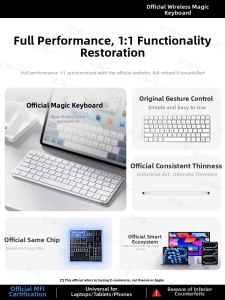 EPOOSUO | Wireless Bluetooth Keyboard Mouse Set Quiet Charging