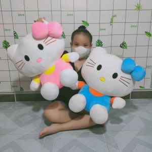 ĐỒ CHƠI KITTY NHỒI BÔNG GẤU BÔNG MÈO KITTY NHIỀU MÀU SIZE LỚN CHO BÉ GÁI VẢI NHUNG MỊN GÒN MỀM