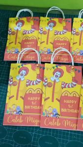 10pcs mcdonalds theme customized lootbags
