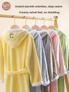 YINGXIAOYA | Coral Fleece Hooded Quick-Dry Bathrobe for Children
