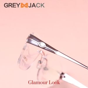 Grey Jack Frame Kacamata Frameless Oval Titanium Bisa minus Fashion Wanita Dewasa Style Elegant Premium Terbaru T-9179