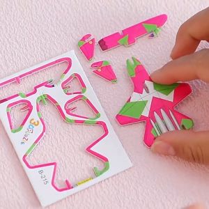 Alphar Toys 10pcs 3D Mini Small Dinosaur Tank Jet Shape Jigsaw Puzzle Hard paper Cute Cartoon Kids Toys Gift Education