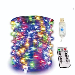 2M/10M/20M/30M USB Led String Light 8Mode Remote Control Lights Fairy garlands Wedding Christmas Holiday Decor lamps New Year