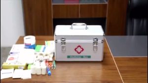 Multi layer first-aid kit Aluminum alloy medicine kit Large capacity storage health care family kit