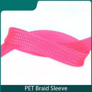 1M UV Pink 2/4/6/8/10/12/14/16/20mm PET Braided Cable Sleeve Expandable High Density Insulated Cables Protection Wrap Sheath