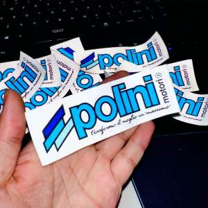 Tem Sticker Dán Trang Trí Xe Máy Chữ Polini Chất Liệu Decal In Phản Quang Chống Nước Bền Màu Chịu Nắng Mưa