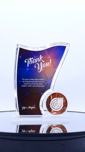 ACRYLIC PLAQUE - ACRYLIC TROPHY - AWARD - CUSTOMIZED PERSONALIZED JAY C. DESIGNS - 8032