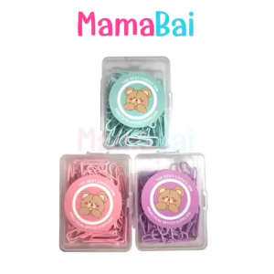 (MMB) ลวดเสียบ สีพาสเทล 60 ชิ้น พร้อมกล่องพลาสติก MamaBaiShop