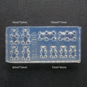 Mini Juice Bear Gummies 100pcs Candy Finished Product Cute Childrens Interest Nail Art Decorations 3D Decoration