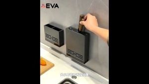 Wall-mounted Stainless Steel Knife Rack Storage Kitchen Knife Holder Chopsticks Cage Knife Multifunction Storage Set