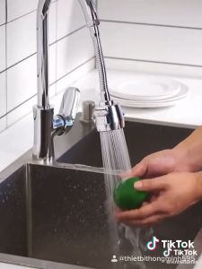 Dây Nối Đầu Vòi Nước Tăng Áp Có Nút Điều Chỉnh Xoay 360 độ