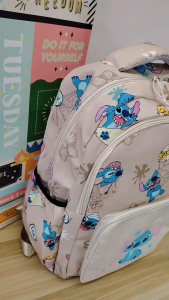 D1-3639 STITCH DESIGN Korea Backpack / 书包 / Beg Galas Sekolah ( Primary & Secondary Saiz 45 cm ) Backpack / 背包 / STITCH
