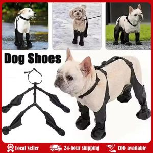 Anti-Slip Dog Shoes Pet Paw Dog Rain Booties Dirty-proof Anti-fall Dog Outdoor Suspender Sock Shoes Winter Waterproof Dog Boots Pet Dog Shoes Waterproof Anti-Slip Walking Dog Shoes Pet Paw Protector Outdoor Adjustable Dog Suspender Sock Shoes