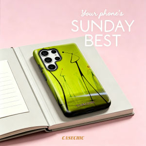 Potdemiel | Abstract Wave Pattern Case for Samsung Galaxy S26 S25 S24 S23 Ultra Drop Resistant Glossy Dual-Layer Cover CaseChic