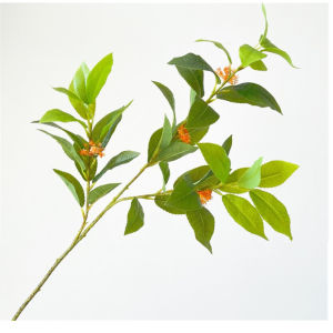 Artificial Osmanthus Leaf Long Branch Landscaping Tree Decorative Leaf Fake Flower Floor Artificial Flowers Decoration Hotel Restaurant Flower Tree