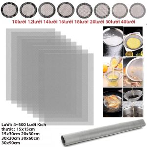 Lưới Lọc Bằng Thép Không Gỉ 304 Chất Lượng Cao Mắt Lưới 4-500 Dùng Làm Rây Lọc Trong Nhà Bếp