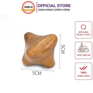 Dụng cụ ấn huyệt lòng bàn tay hình lục giác bằng gỗ dụng cụ massage tay - Mỹ Nghệ Phương Chi