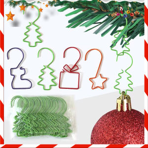 Christmas Ornament Metal Multiple shapes Hooks Holders Christmas Tree Ball Pendant hanging Decoration for home Navidad New Year
