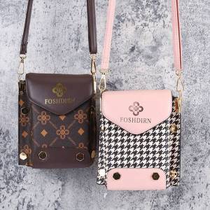 🌟 Womens Retro Mobile Phone Bag Messenger Bag Fashion One Shoulder Sling Bag 新款小众设计手机包斜挎包女 时尚单肩复古小方包迷你手机包