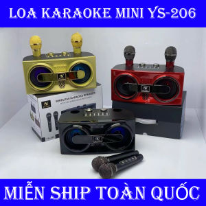 [ MIỄN SHIP ] Loa Bluetooth Karaoke SU-YOSD YS-206 - Loa Karaoke Mini 2 Mic Không Dây Cao Cấp Tích Hợp Echo Reverb Đầy Đủ Kết Nối AUX Bluetooth TF Card USB - Loa Karaoke Loại Tốt Loa Karaoke Loại Nhỏ Bảo Hành 12 Tháng