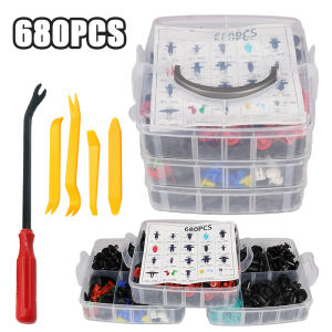 Car Fastener Clips Car Body Push Retainer Retainer Pin Rivet for Door Panel Fender Liner Bumper Fender Trim Plastic Mixed Car Clips