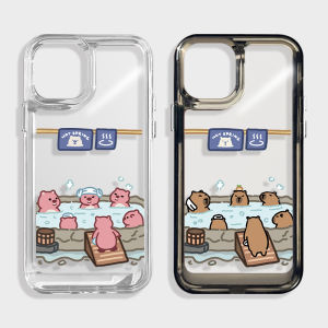Little Beaver Loopy Apple 15 Phone Case Iphone14promax Couple Protective Cases 13mini Acrylic 12 Khaki Barra Capybara 11 Creative Xsmax Cartoon 8 for Huawei P60