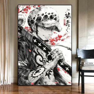 One Piece | AZNM One Piece Trafalgar Law Ukiyo-e Phong Cách Canvas Nghệ Thuật Treo Tường Nhân Vật Anime In Unframed Phong Cách Cổ Điển Tranh Cho Phòng Ngủ Trang Trí Phòng