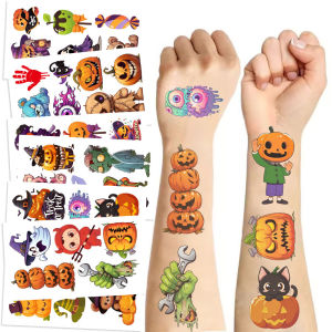Miếng Dán Hình Ma Cà Rồng Bí Ngô Halloween Mới 20 Miếng Quà Tặng Tiệc Không Độc Hại Chống Thấm Nước Miếng Dán Mặt Vui Nhộn Cho Trẻ Em
