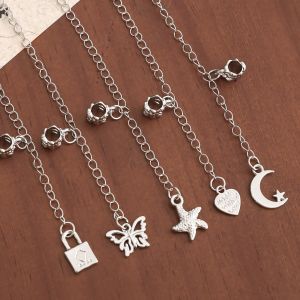 1st/ กระเป๋าโซ่โลหะผสมไฟฟ้าสีขาว K ปลอดภัยสำหรับเครื่องประดับสร้อยคอทำ DIY สร้อยข้อมือกำบังขยายโซ่ตกแต่งงานฝีมือ