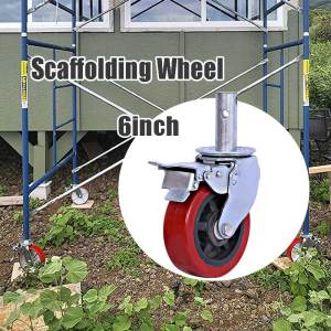 Heavy Duty Scaffolding Caster Wheel 6 Inches and 8 Inches With Brake