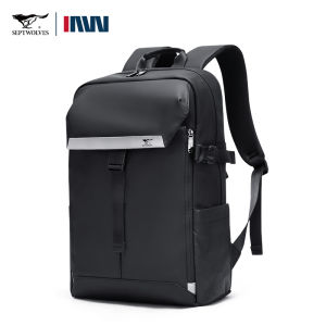 SEPTWOLVES leather high-end travel backpack men laptop backpacks 17 inch waterproof genuine cowhide large size travel bag pack for Office work business casual