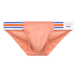 1/3 PCS Summer Hot Item Mens Briefs High Fork Triangle Pants Cotton Fabric Bikini Sea Blue Striped Elastic Band Underwear