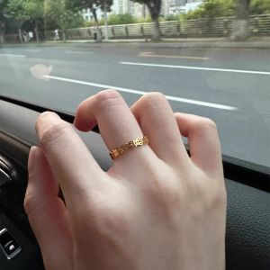 Titanium Steel No Fading Rich Coin Ring Female Retro Copper Coin Amass Fortunes Couple Rings Couple New Chinese Style Forefinger Ring