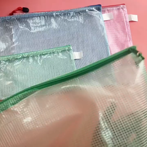 Pouch Jaring Ziplock Transparan Serbaguna | Tas Dokumen Waterproof Berbagai Ukuran A4 Dan A5