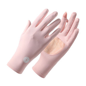 Palm Hollow Out Sunscreen Gloves Touchscreen Breathable Non Slip Hand Covers Thin Sun Protection Gloves for Driving Outdoor