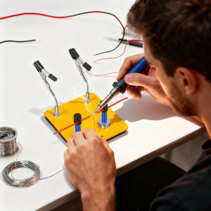 NEWACALOX Soldering Helping Hands Adjustable Circuit Board Holder with Magnetic Base Metal Flexible Arm for Clamp PCB RepairTool