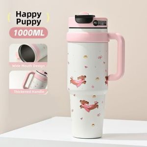 Insulated Cute Design High Capacity Straw Cup