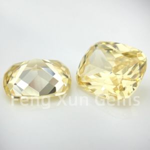 เพชรสังเคราะห์ Zirconia Yellow Goose สีเหลืองเข้ม เพชรเปลือกแข็งสีเหลืองอ่อน ประดับเครื่องประดับแหวนรูปทรงเหลี่ยม