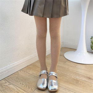 ถุงน่องตาข่ายระยิบระยับสำหรับกลิตเตอร์สำหรับเด็กเครื่องแต่งกายงานรื่นเริงอีสเตอร์ฮาโลวีนถุงน่อง2แพ็ค